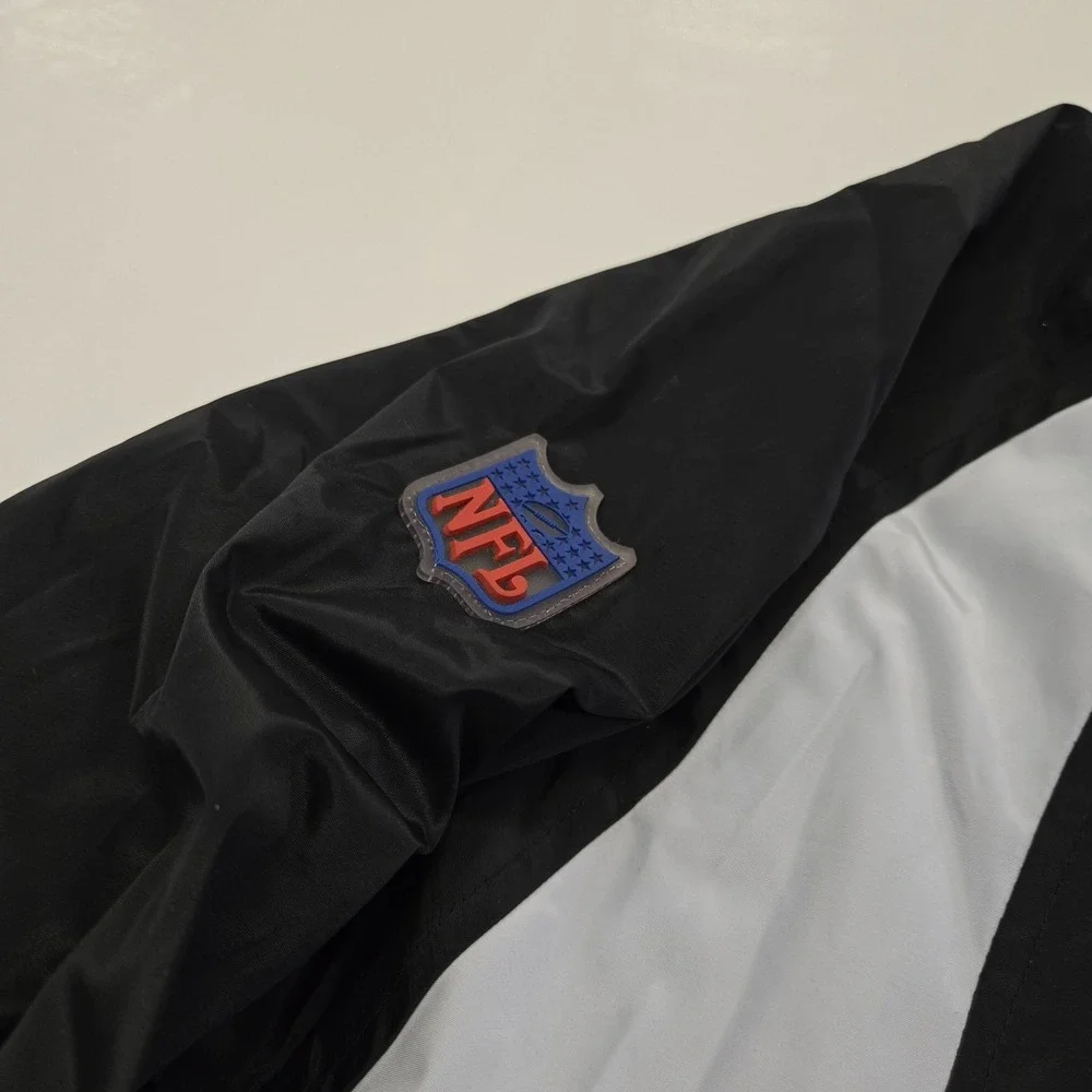 Vintage Reebok NFL On Field Jacket Black Oakland Raiders Windbreaker Med 90s Y2K